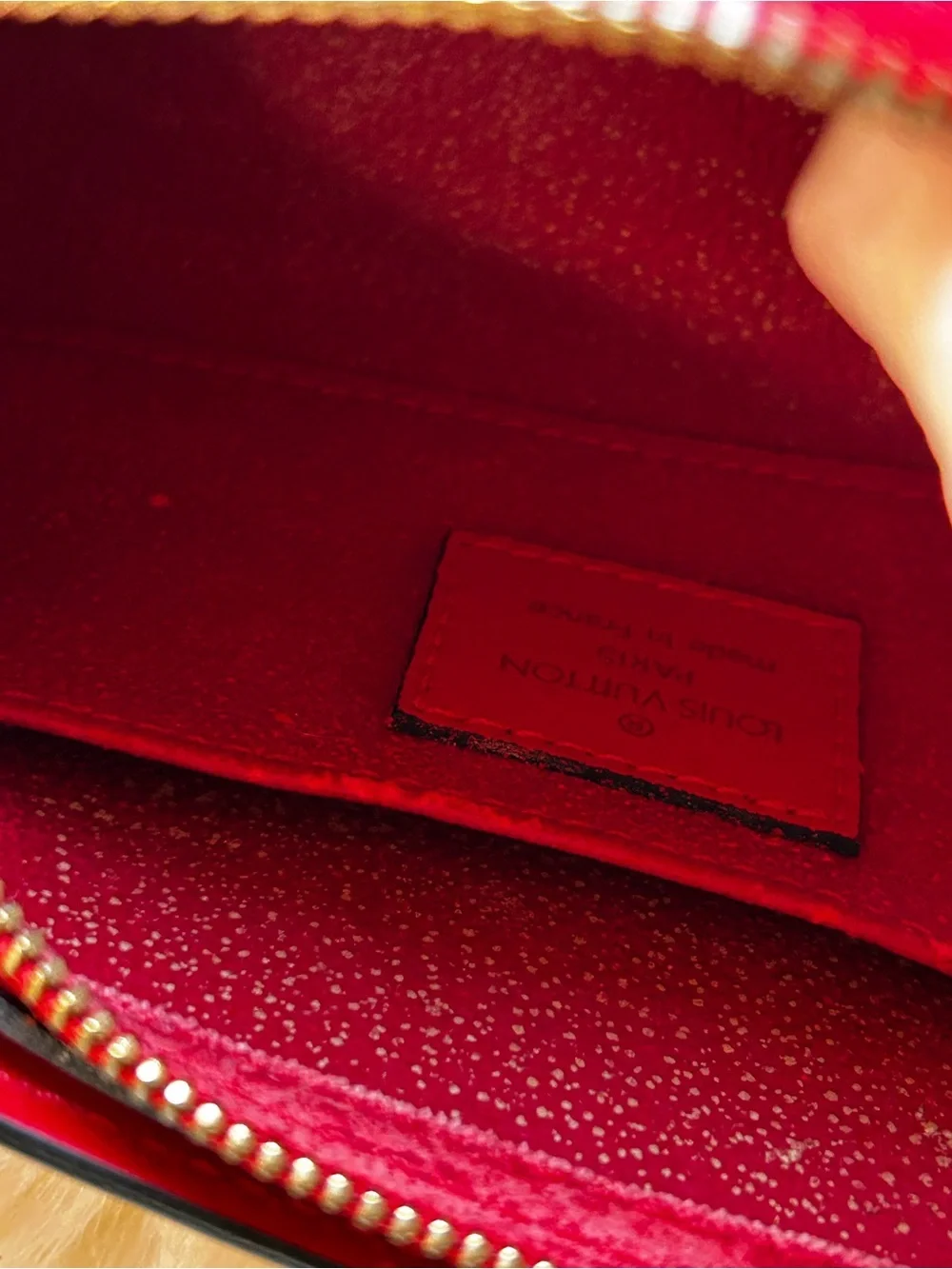 Louis Vuitton Dauphine PM Pouch in Red Epi Leather with Gold Hardware
